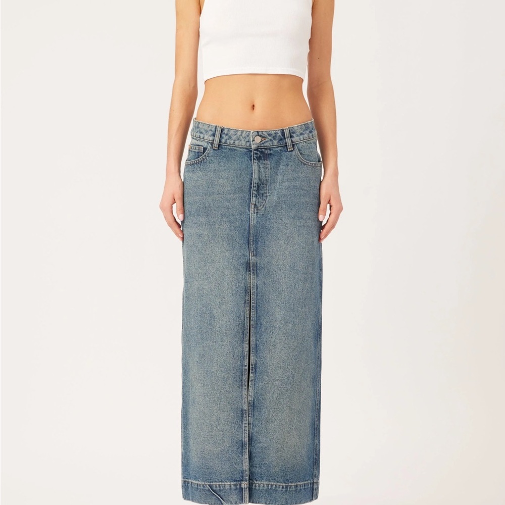 DL 1961 Asra Skirt Maxi - Aged Mid